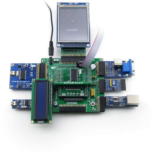  CQRobot Designed for ALTERA Cyclone II Series, Features the EP2C8 Onboard, Open Source Electronic Hardware EP2C8 FPGA Development Board Kit, Includes DVK600 Mother Board+EP2C8 Core Board+3