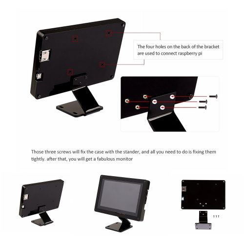  CQRobot 5 inch 800x480 Capacitive Touch Screen & Acrylic Case Kit, Compatible with Raspberry PiLinuxWindowsMac.