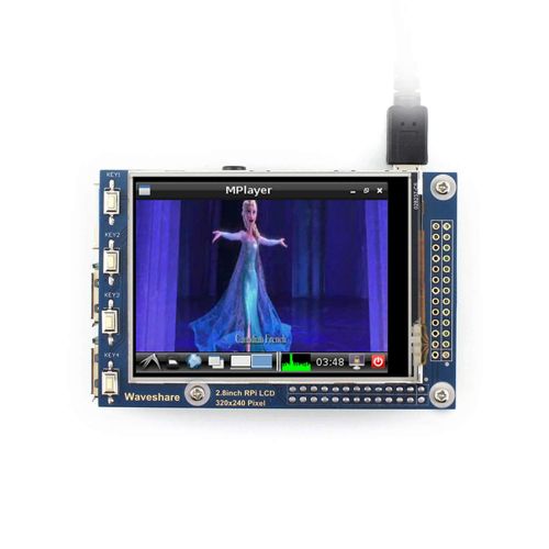  CQRobot Designed for Raspberry Pi 2.8 inch RPi LCD-CQ(A), Resistive Touch Screen TFT LCD, 320x240 Resolution, Support All Raspberry Pi (Directly-Pluggable), Touch to Take Photos, Support S