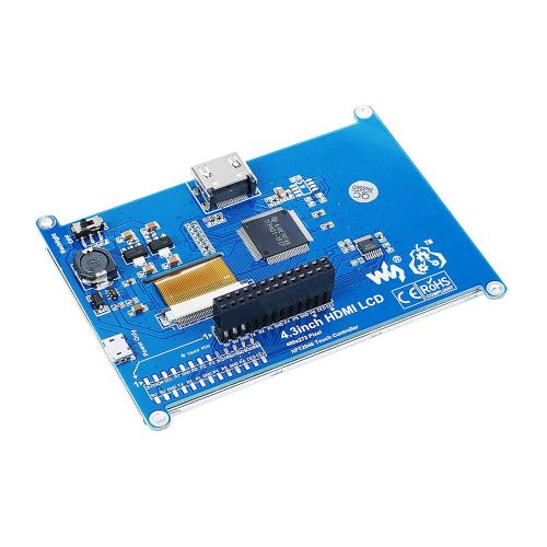  CQRobot 4.3 inch HDMI Display for Raspberry Pi, 480x272 HD Resolution with Resistive Touch Screen, Suitable for Raspberry Pi ZeroZero WZero WhA+B+2B3B, with Drivers for Raspb