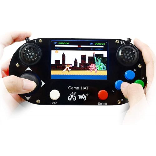  CQRobot Raspberry Pi 3 Model B+ Handheld Game Console Development Kit, Includes Game HAT for Raspberry Pi A+B+2B3B3B+, with Micro SD Card, 3.5 inch IPS Screen, 480×320 Resoluti