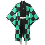 CR ROLECOS Demon Slayer Cosplay Costume Tanjirou Zenitsu Giyuu Anime Cosplay Kimono Outfit