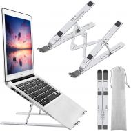 [아마존베스트]Leeboom Laptop Stand, Laptop Holder Riser Computer Stand, Adjustable Aluminum Foldable Portable Notebook Stand, Compatible with MacBook Air Pro, HP, Lenovo, Dell, More 10-15.6” Laptops and