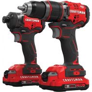 CRAFTSMAN V20 Cordless Hammer Drill and Impact Driver, Power Tool Combo Kit, 2 Batteries and Charger Included (CMCK220D2)