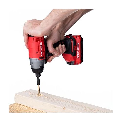  CRAFTSMAN V20 Cordless Hammer Drill and Impact Driver, Power Tool Combo Kit, 2 Batteries and Charger Included (CMCK220D2)