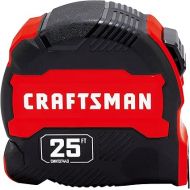 CRAFTSMAN 25-Ft Tape Measure with Fraction Marketing, Retractable, Manual-Locking Blade (CMHT37443S)