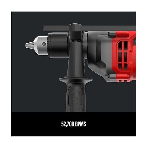  CRAFTSMAN Corded Hammer Drill, 7 Amp, Variable Speed, 1/2 inch (CMED741)