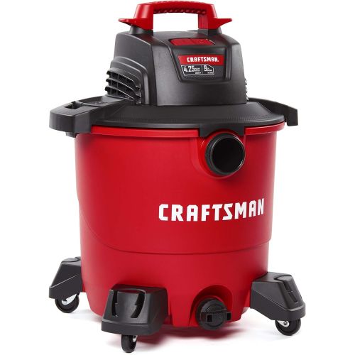  CRAFTSMAN CMXEVBE17590 9 Gallon 4.25 Peak HP Wet/Dry Vac, Portable Shop Vacuum with Attachments