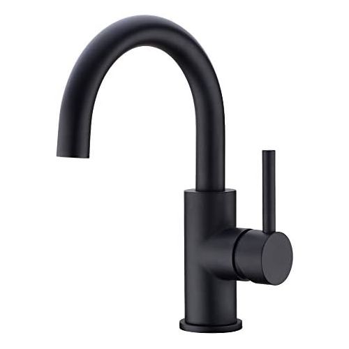  Bar Sink Faucet Crea Stainless Steel Farmhouse Bathroom Lavatory Sink Faucet Mixer,Small Kitchen Faucet Tap, Black