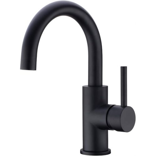  Bar Sink Faucet Crea Stainless Steel Farmhouse Bathroom Lavatory Sink Faucet Mixer,Small Kitchen Faucet Tap, Black