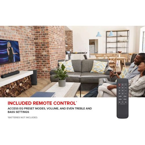  Creative Stage 2.1 Channel Soundbar with Subwoofer for TV, Computer and Ultra Wide Screens, Bluetooth/Optical Input/TV ARC/AUX Input, Remote Control and Wall Mounting Kit