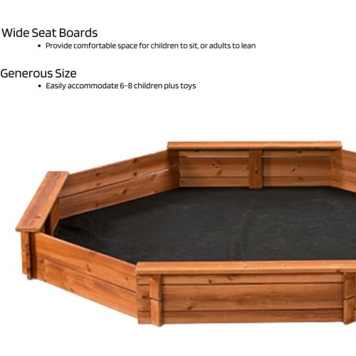  CREATIVE CEDAR DESIGNS Octagon Wooden Sandbox