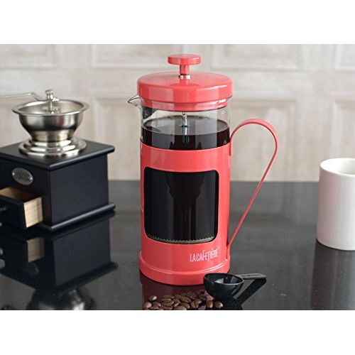  CREATIVE TOPS La Cafetiere - MN080800 - Monaco Kaffeebereiter edelstahl - rot - 8 cup