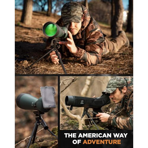  CREATIVE XP Spotting Scopes for Hunting - Waterproof Scope w/Tripod & Phone Adapter for Target Shooting & Bird Watching