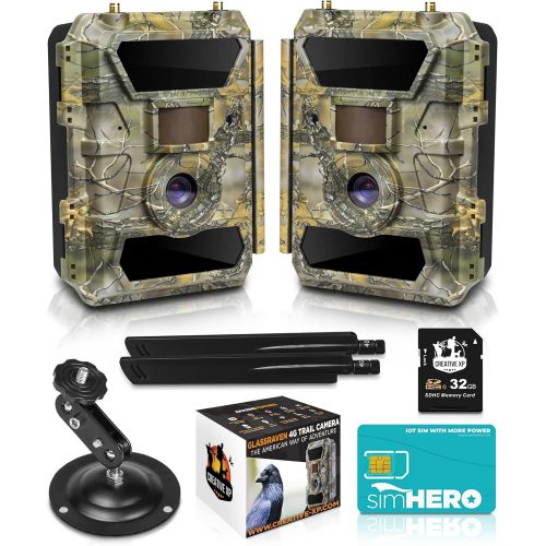  [아마존베스트]CREATIVE XP LTE 4G Cellular Trail Cameras  Outdoor WiFi Full HD Wild Game Camera with Night Vision for Deer Hunting, Security - Wireless Waterproof and Motion Activated  32GB SD Card + Sim C