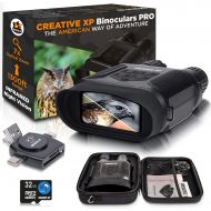 [아마존베스트]CREATIVE XP Digital Night Vision Binoculars for Complete Darkness - GlassOwl Infrared Night Vision Goggles for Hunting, Spy and Surveillance