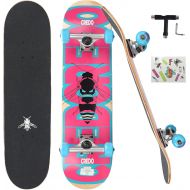 CREDO STREET Standard Skateboards, 31x 8Skateboard for Kids Ages 6-12 and Adult,7 Layer Canadian Maple Double Kick Deck Skate Board for Extreme Sports & Outdoors