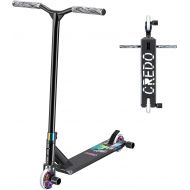 CREDO STREET Pro Scooter-Stunt Scooter-Designed for Boys and Girls,Teens-Trick Pro Scooter Perfet for 8+ and Suitable for Riders of All Levels (C7-Black/NEO)