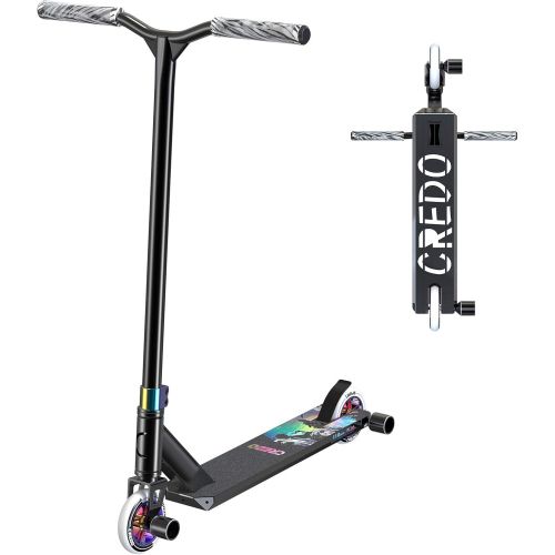  CREDO STREET Pro Scooter-Stunt Scooter-Designed for Boys and Girls,Teens-Trick Pro Scooter Perfet for 8+ and Suitable for Riders of All Levels (C7-Black/NEO)