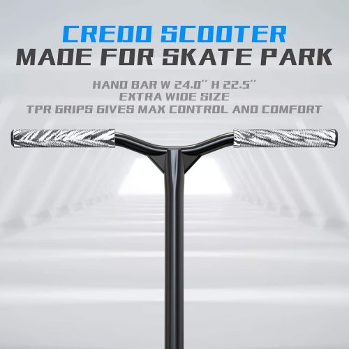  CREDO STREET Pro Scooter-Stunt Scooter-Designed for Boys and Girls,Teens-Trick Pro Scooter Perfet for 8+ and Suitable for Riders of All Levels (C7-Black/NEO)