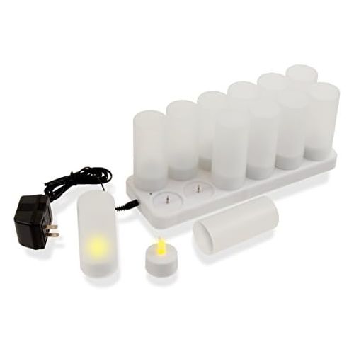  CRESTWARE Crestware RCL12 Rechargeable Candle Light (12 Pack), White