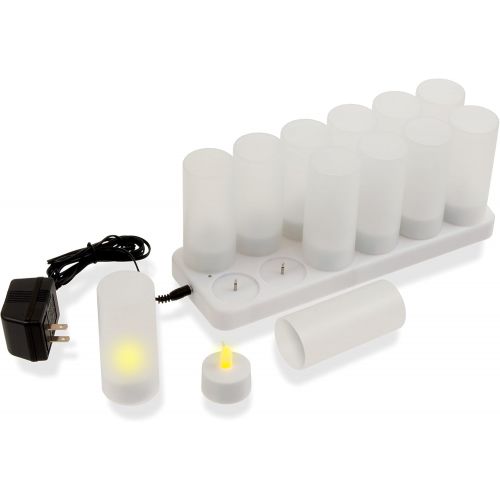  CRESTWARE Crestware RCL12 Rechargeable Candle Light (12 Pack), White