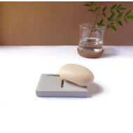 /CRETEATION concrete soap dish, concrete soap holder, cement soap tray, draining soap dish, bar soap dish, soap deck, sponge holder, modern decor, beton