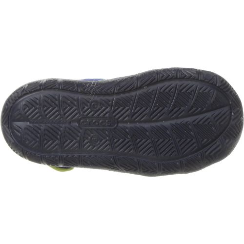 크록스 Crocs Kids Swiftwater Sandal | Water Slip On Shoes Flat, blue jean/navy, 8 M US Toddler