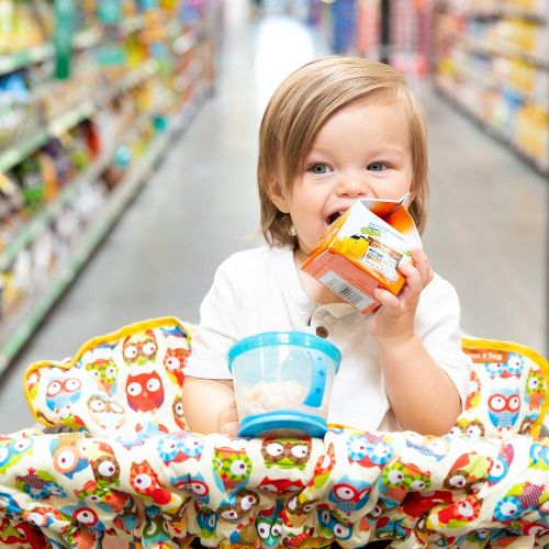  2-in-1 Croc n Frog Shopping Cart Covers for Baby Boy or Girl and High Chair Cover - with Sippy Cup Holder, Phone Storage, Teether for Babies - Perfect Shower Gifts Idea, Machine Wa