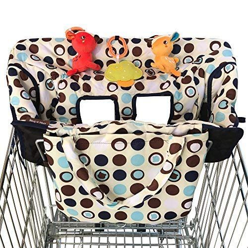  [아마존베스트]CROC N FROG Crocnfrog 2-in-1 Shopping Cart Cover High Chair Cover for Baby Medium Size