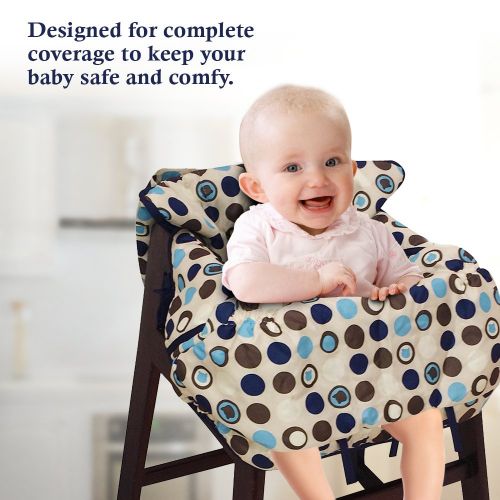  [아마존베스트]CROC N FROG Crocnfrog 2-in-1 Shopping Cart Cover High Chair Cover for Baby Medium Size