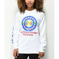 CROSS COLOURS Cross Colours Neon Circle White Long Sleeve T-Shirt