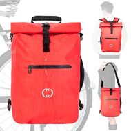 CROSSGEAR Bike Panniers with Shoulder Strap, Suitable for Backpack Pannier, Shoulder Bag and Pannier Bags for Bicycles Rear Rack, Waterproof and Reflective, 25L