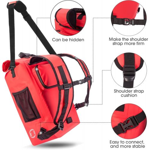  CROSSGEAR Bike Panniers with Shoulder Strap, Suitable for Backpack Pannier, Shoulder Bag and Pannier Bags for Bicycles Rear Rack, Waterproof and Reflective, 25L