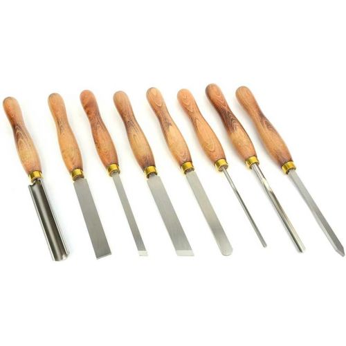  Crown 290 High Speed Steel Woodturning Set in Wooden Box, 8-Piece