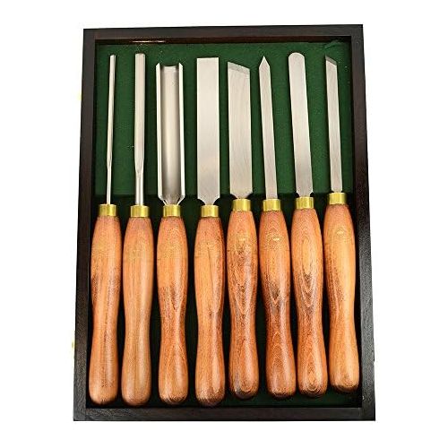  Crown 290 High Speed Steel Woodturning Set in Wooden Box, 8-Piece