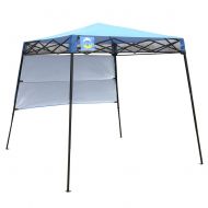 CROWN SHADES 8ft. x 8ft. Slant Leg Instant Canopy with Wall Panel and Backpack, Blue