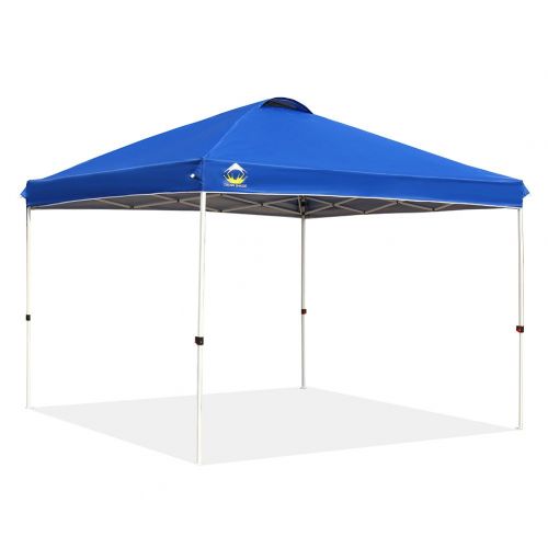  CROWN SHADES Patented 10ft x 10ft Outdoor Pop up Portable Shade Instant Folding Canopy with Carry Bag, Blue