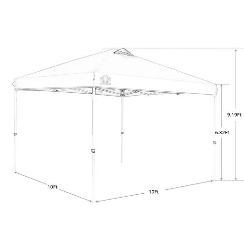  CROWN SHADES Patented 10ft x 10ft Outdoor Pop up Portable Shade Instant Folding Canopy with Carry Bag, Blue