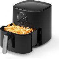 CROWNFUL 5 Quart Air Fryer, Electric Hot Oven Oilless Cooker，LCD Digital Touch Screen with 7 Cooking Presets and 53 Recipes, Nonstick Basket，1500W ETL Listed (Black)