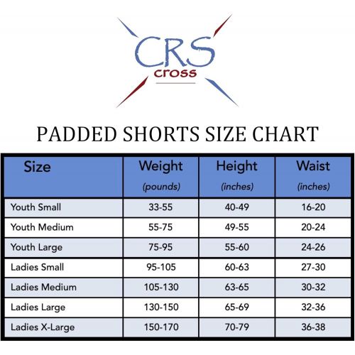  CRS Cross Padded Figure Skating Shorts  Ladies Crash Butt Pads for Hips Tailbone & Butt (9 Pads)