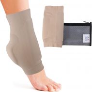 CRS Cross Boot Bumper Gel Pad Sleeve - Padded Skate Sock for Foot Protection of Achilles Tendon & Lace Bite Area Skating, Hockey, Roller, Ski, Hiking, Riding Boots (2 Sleeves & Bag