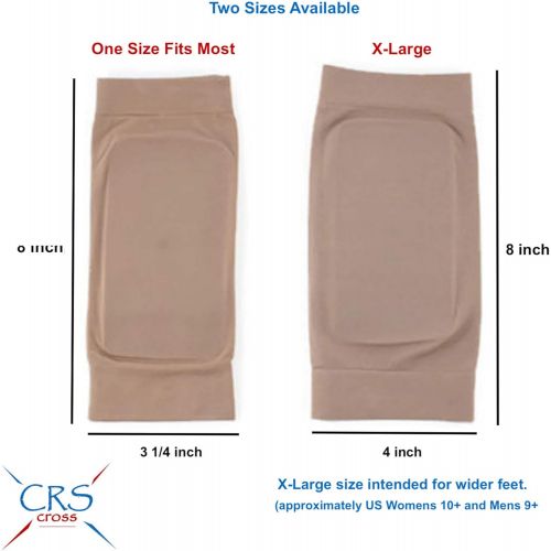  CRS Cross Boot Bumper Gel Pad Sleeve - Padded Skate Sock for Foot Protection of Achilles Tendon & Lace Bite Area Skating, Hockey, Roller, Ski, Hiking, Riding Boots (2 Sleeves & Bag