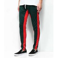 CRYSP DENIM Crysp FB Dark Green & Red Track Pants