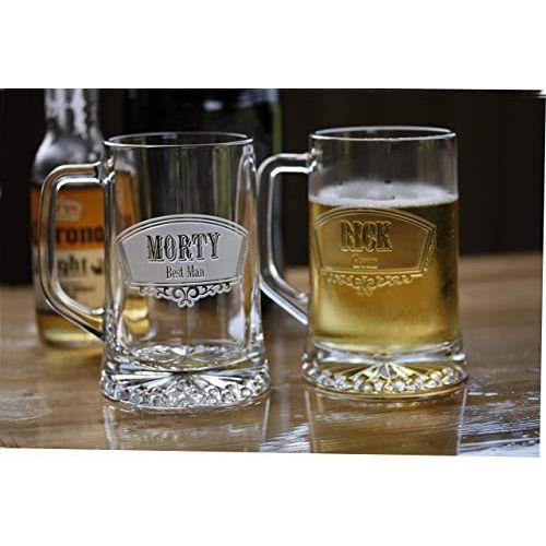  Crystal Imagery Engraved Glass Gifts Groomsmen Gift Ideas, Best Man Beer Mugs Set of 10