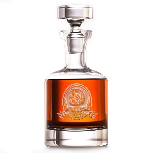  Crystal Imagery Engraved Glass Gifts Personalized Bourbon Decanter, 50th Birthday Gift