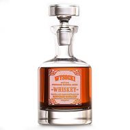 Crystal Imagery Engraved Glass Gifts Engraved Decanter for Whiskey with Whiskey Label