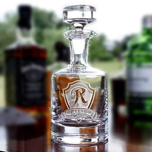  Crystal Imagery Engraved Glass Gifts Engraved Decanter for Whiskey, Scotch, Bourbon