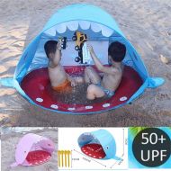 CRZJ Automatic Pop Up Beach Tent Baby Beach Tent UV-Protecting Sunshelter with Pool Waterproof Pop Up Awning Tent Children s Tent Kids House