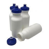 CSBD Sport Water Bottle 4 Pack, BPA Free, PET and HDPE Plastic, Made in USA, Bulk, Multiple Colors & Sizes Available
